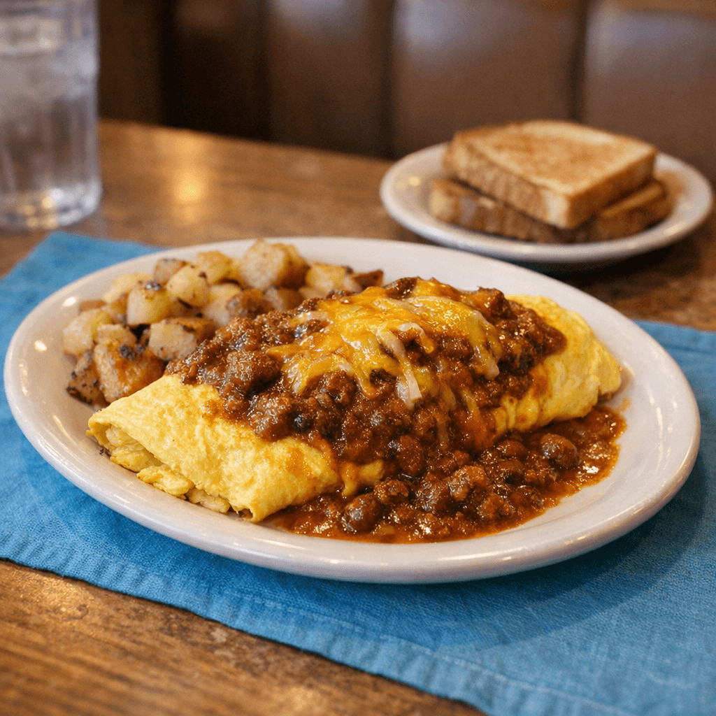 Chili & Cheese Omelet