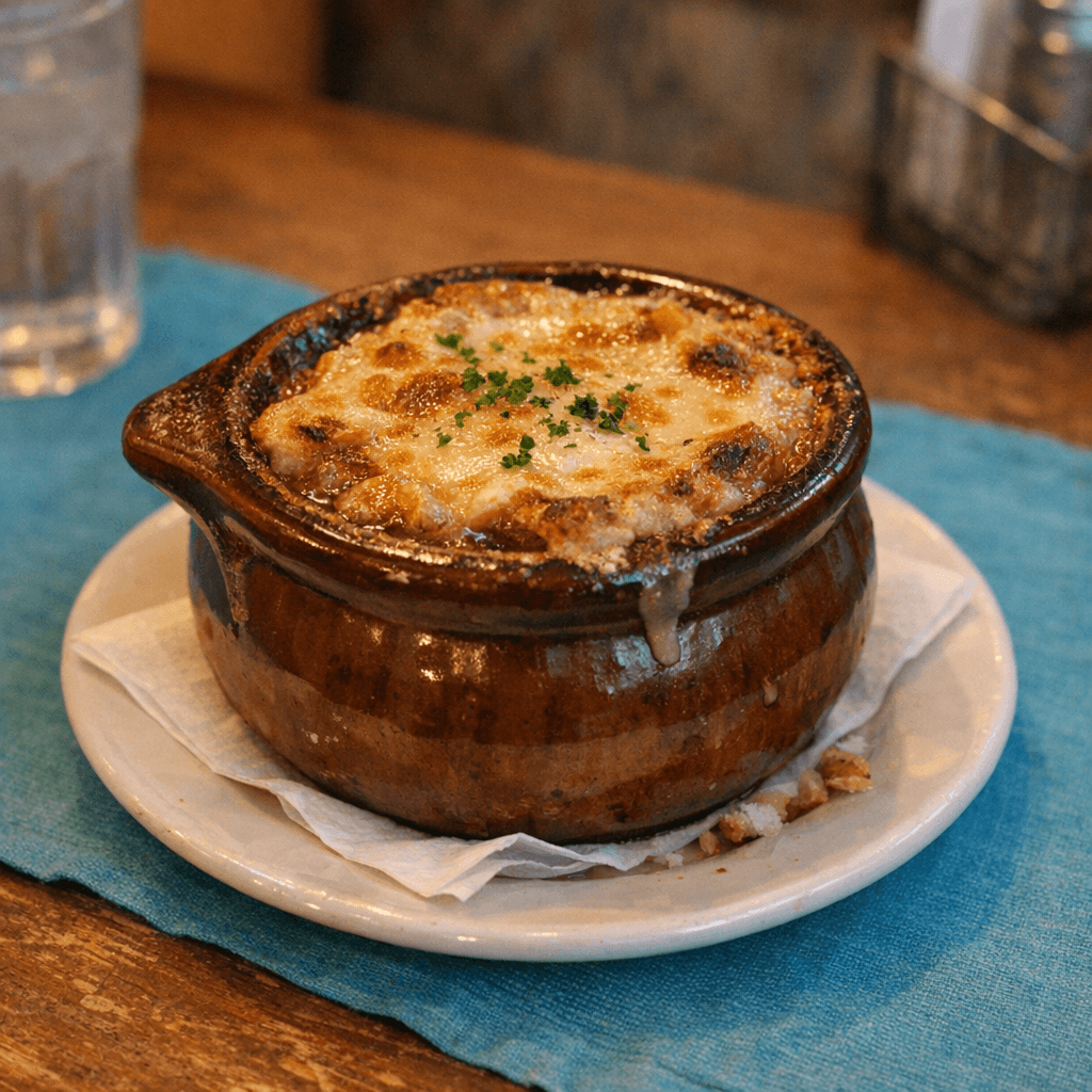 Crock Of French Onion Soup