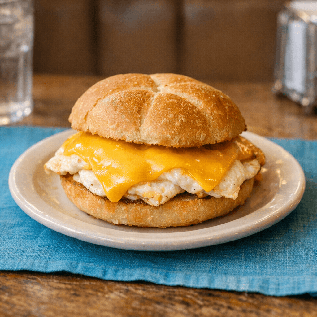 Fried Eggs With American Cheese