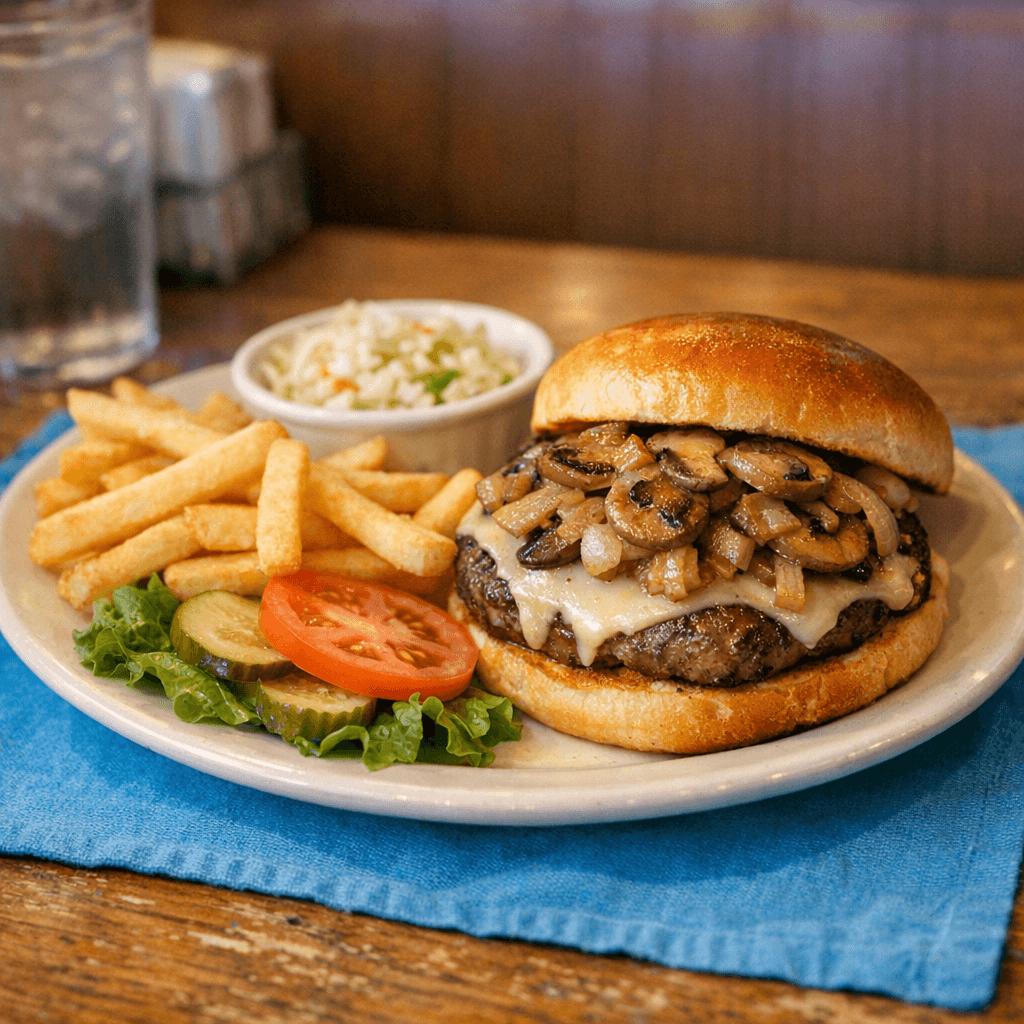 Mushroom Swiss Burger