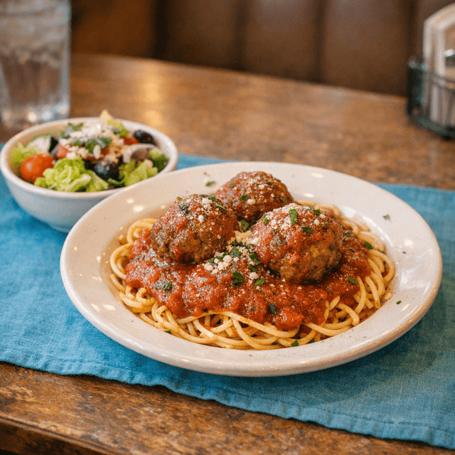 Spaghetti With Homemade Meatballs