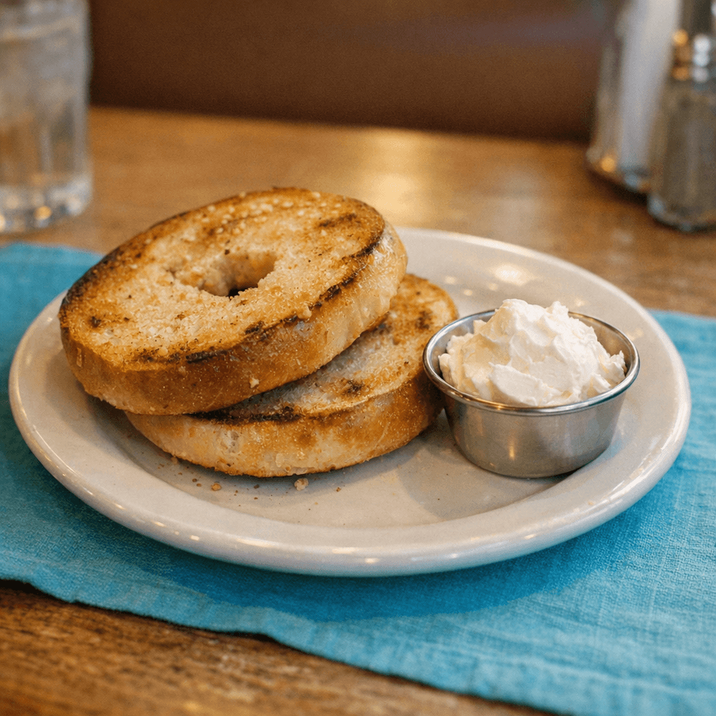 Toasted Bagel with Cream Cheese